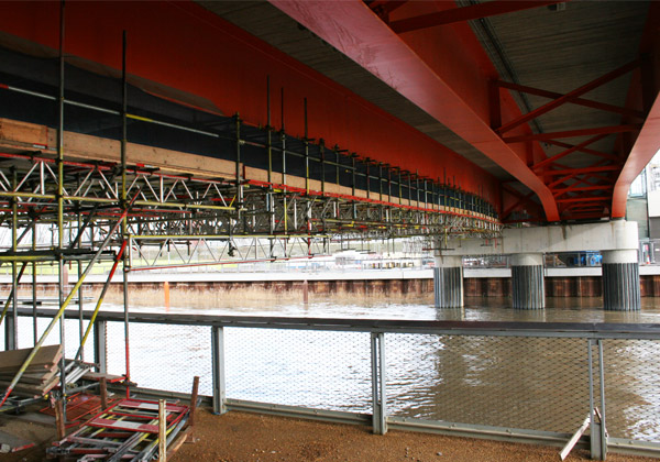 TRAD Scaffolding Olympic Park Bridge London