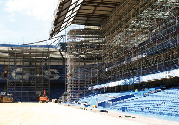 TRAD Scaffolding Chelsea FC Stamford Bridge London