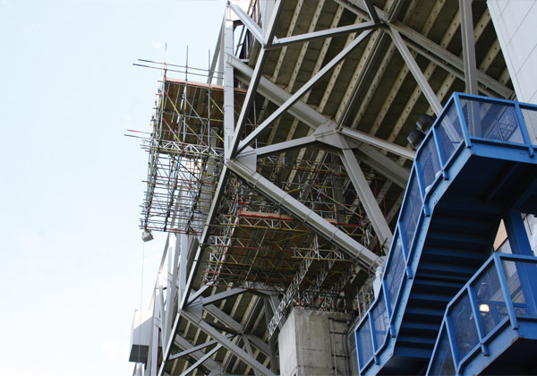 TRAD Scaffolding Chelsea FC Stamford Bridge London