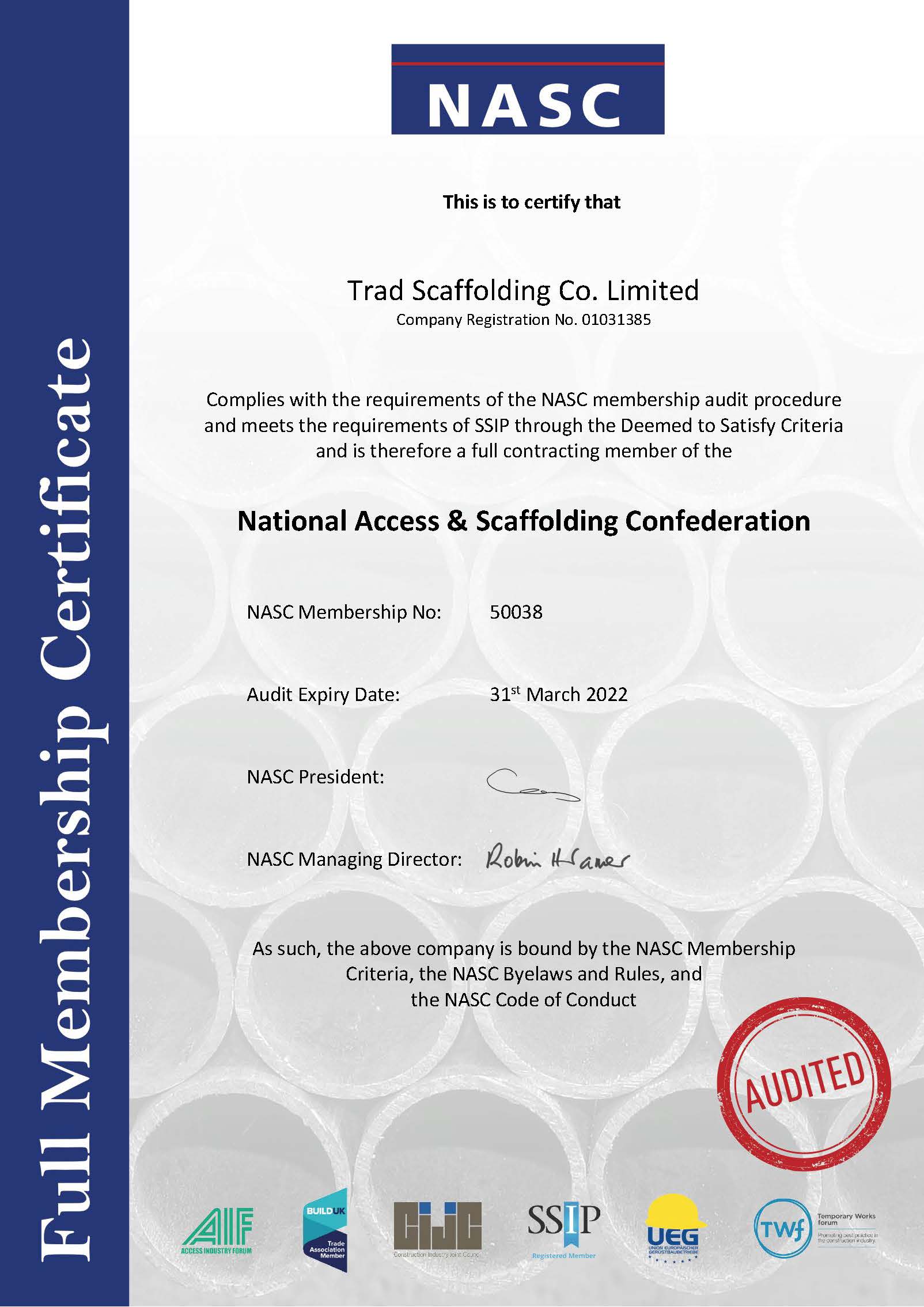National Association and Scaffolding Confederation